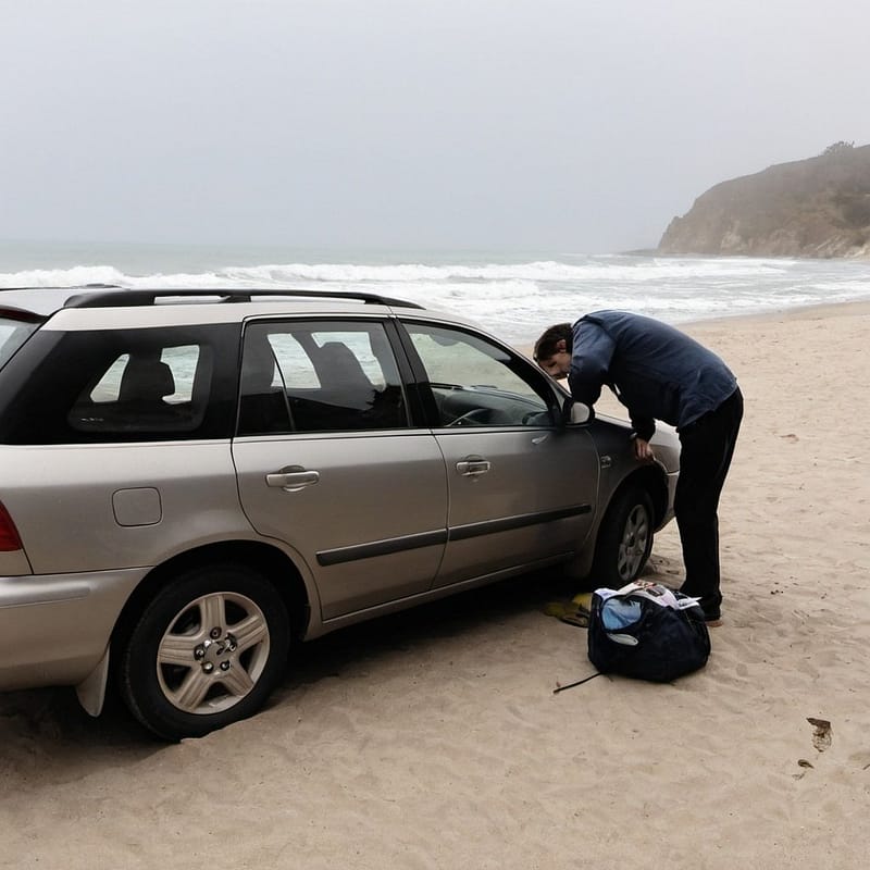 stranding on the beach